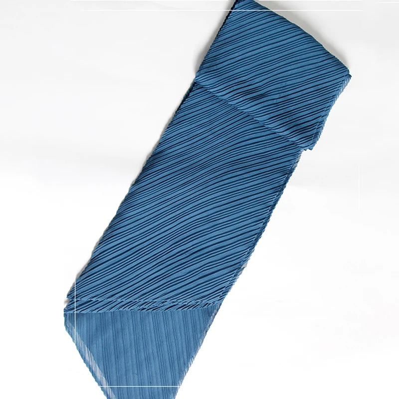 Miyake Pleated Scarf Wide Long Silk 2025 Cape Women Windscreen Shawl Shoulder Designer Korean Scarf Hijabs For Woman