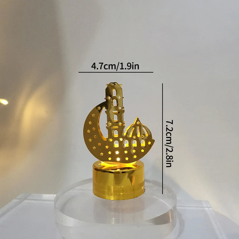 Ramadan Iron Candlestick Candlestick Star Moon Desktop Decoration Display Rack Eid al Fitr Party Table Decoration Lantern Stand