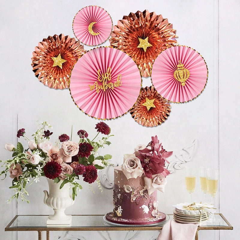 Eid Mubarak Muslim Decoration DIY Paper Wall Decorations Ramadan Islamic Festive Decor Mubarak Decoration Ramadan Party Supplies