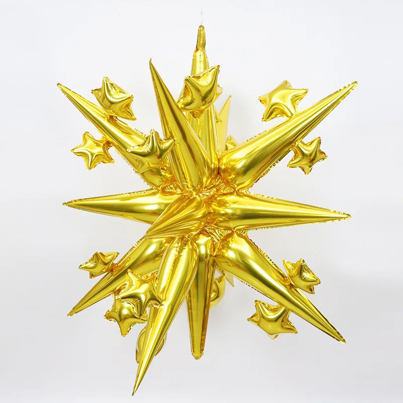 42inch Starbust Foil Balloons Gold Star Helium Globos Starbust Balloon for Birthday Decoration Chritsmas Birthday Decor Supplies