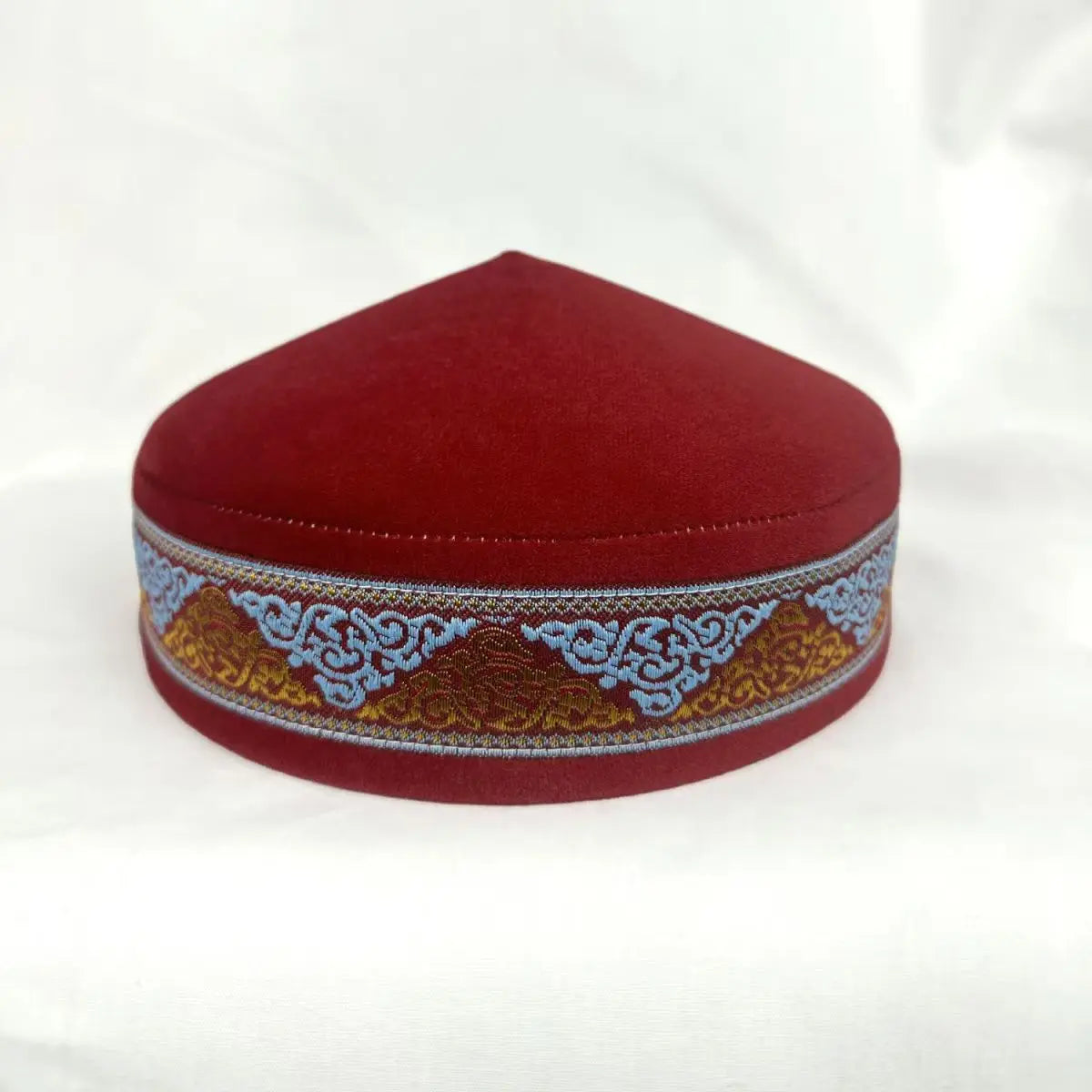 Kazakh Hats for Men Embroidered Blue Green Black Handmade Dancing Party Cotton Dubai Kufi Hijab Spring Caps Elegant