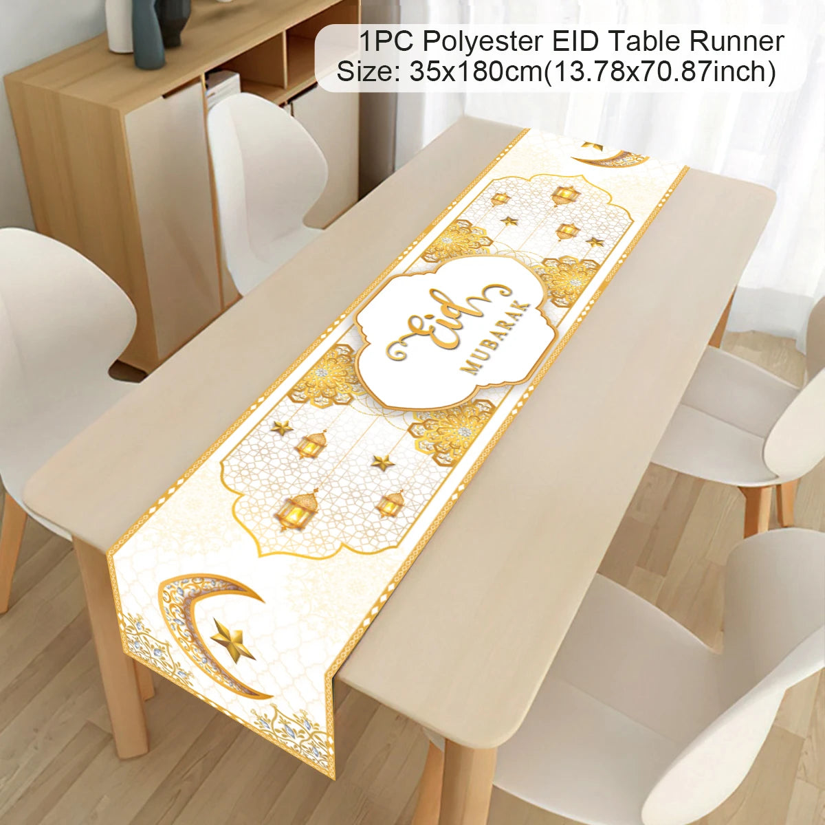 Eid Mubarak Tablerunner Ramadan Decoration For Home 2024 Islamic Muslim Party Supplies Eid Al Adha Ramadan Kareem Tablecloths