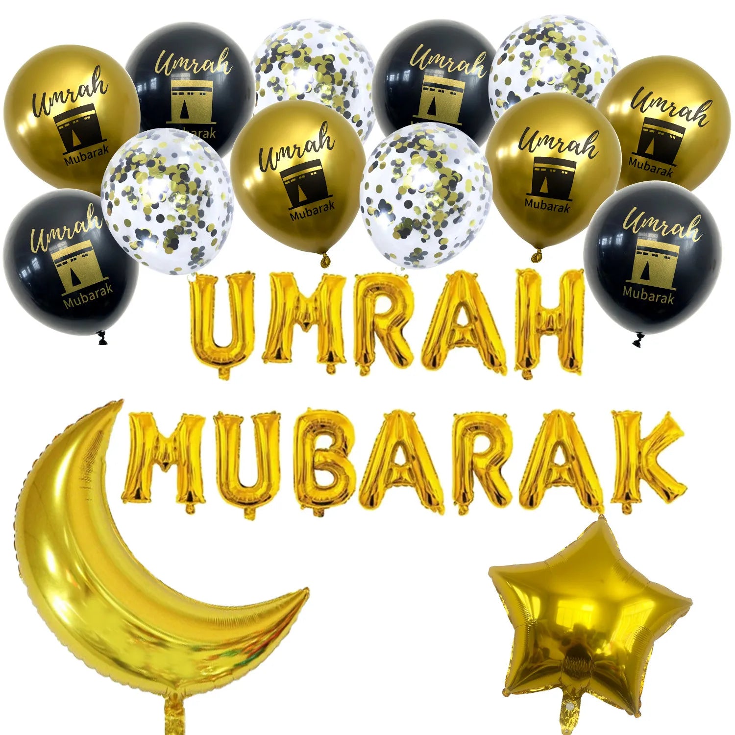1set Ramadan Decorations 2026 Moon Star Balloon Muslim Festival Home Diy Decor Eid Mubarak Ramadan Kareem Hajj Party Supplies
