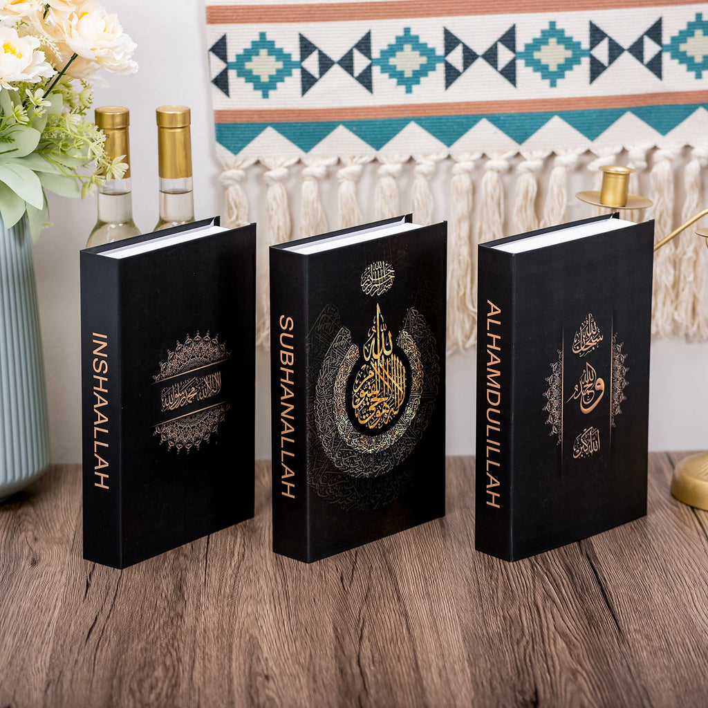 Islamic Luxury Fake Books Decorative Storage Box for Home