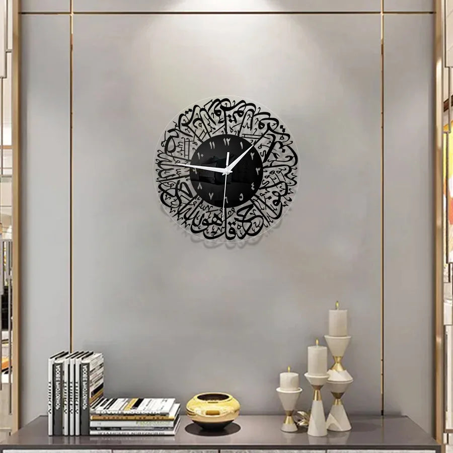 Acrylic Eid al Fitr Decoration Clock Islamic Wall Decoration Pendant Home Living Room Bedroom Office Eid al Fitr Decoration