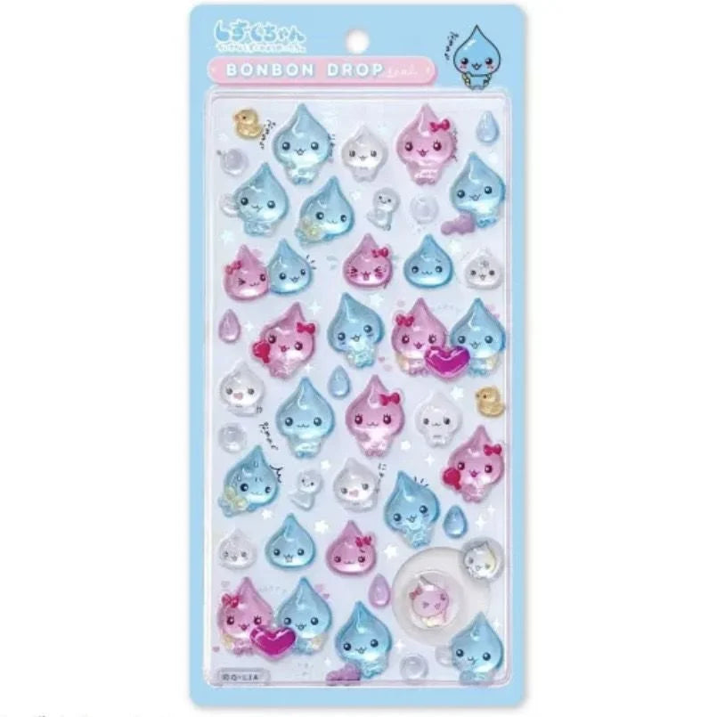 3D Water Droplet Relief Crystal Stickers Shiny Glitter Raindrop Resin Diy Decoration Scrapbooking Phone Case Journal Craft Gifts