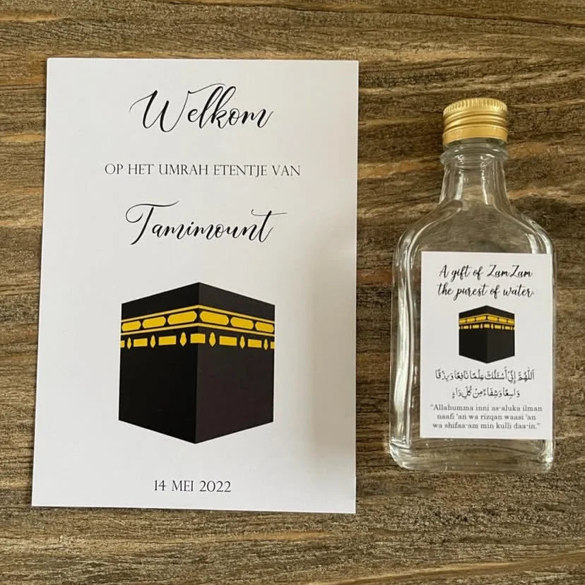 Zamzam Water Plastic Bottle Gift for Muslim Weddings & Umrah
