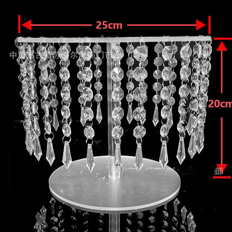 Wedding dessert table cake stand combination set European style crystal acrylic pastry tray decoration ornaments