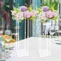 Clear Wedding Geometric Flower Vase Column Stand for Wedding Party Table Centerpiece