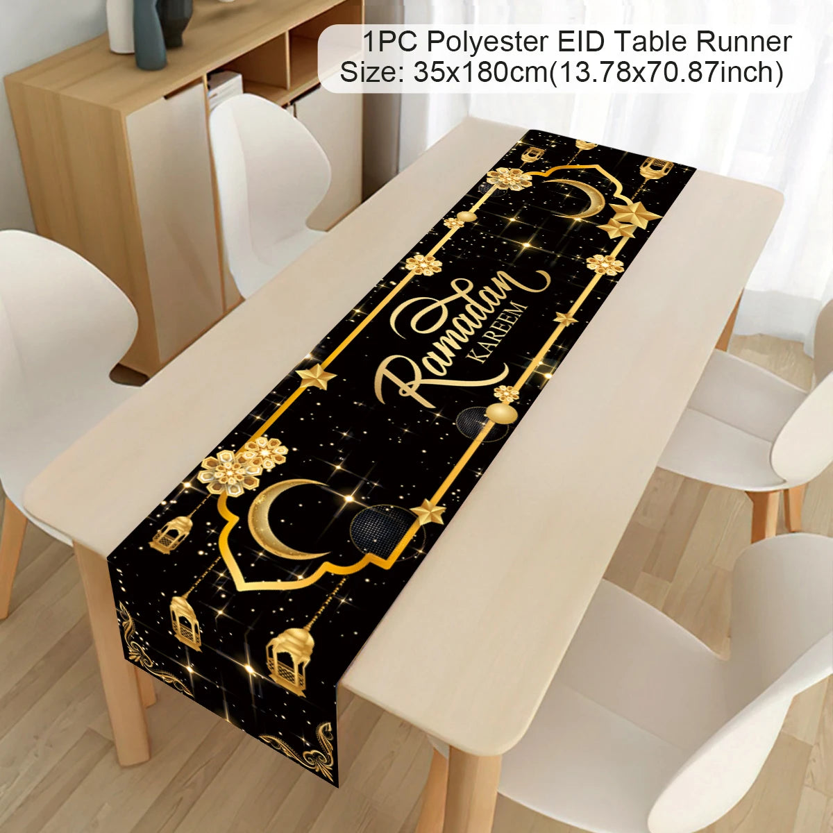 Eid Mubarak Tablerunner Ramadan Decoration For Home 2024 Islamic Muslim Party Supplies Eid Al Adha Ramadan Kareem Tablecloths