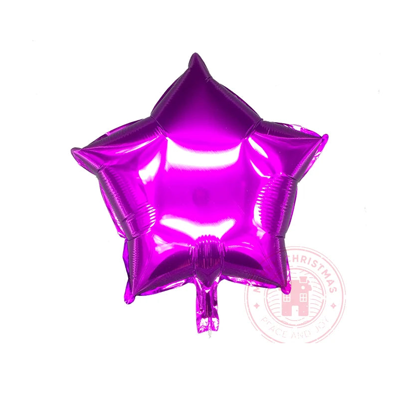 5/10/18 Inch Silver Pentagram Helium Foil Balloon Birthday Wedding Decoration Party Supplies Star-Shape Balloon Baby Shower Toys