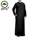 African Middle East Arabic Long Robes Vintage Muslim Kaftan Abayas Men Leisure Buttons Long Sleeve O Neck Jubba Thobe T2014005