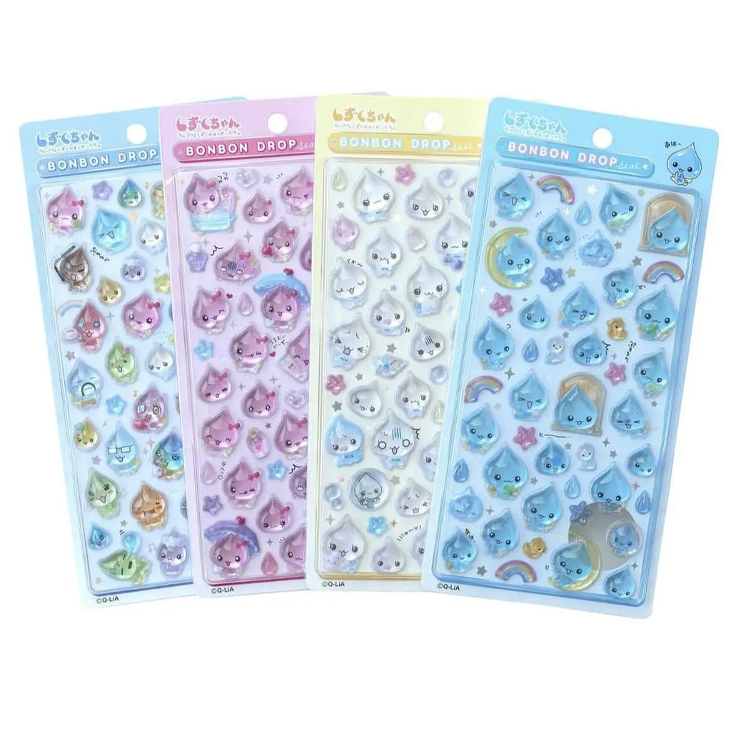 3D Water Droplet Relief Crystal Stickers Shiny Glitter Raindrop Resin Diy Decoration Scrapbooking Phone Case Journal Craft Gifts
