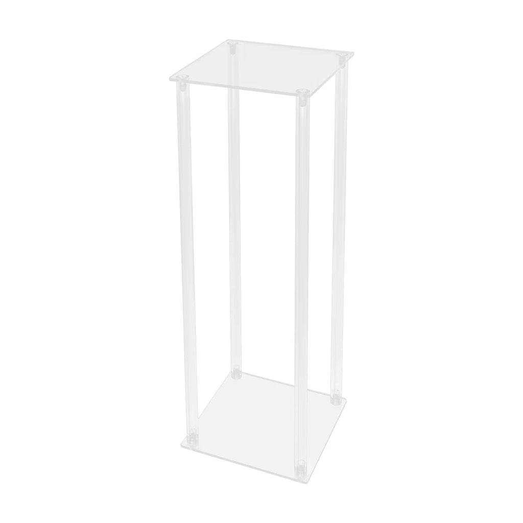 10Pcs Clear Acrylic Flower Stands Rectangular Flower Display Stand Acrylic Wedding Flower Stand 20x20x60cm