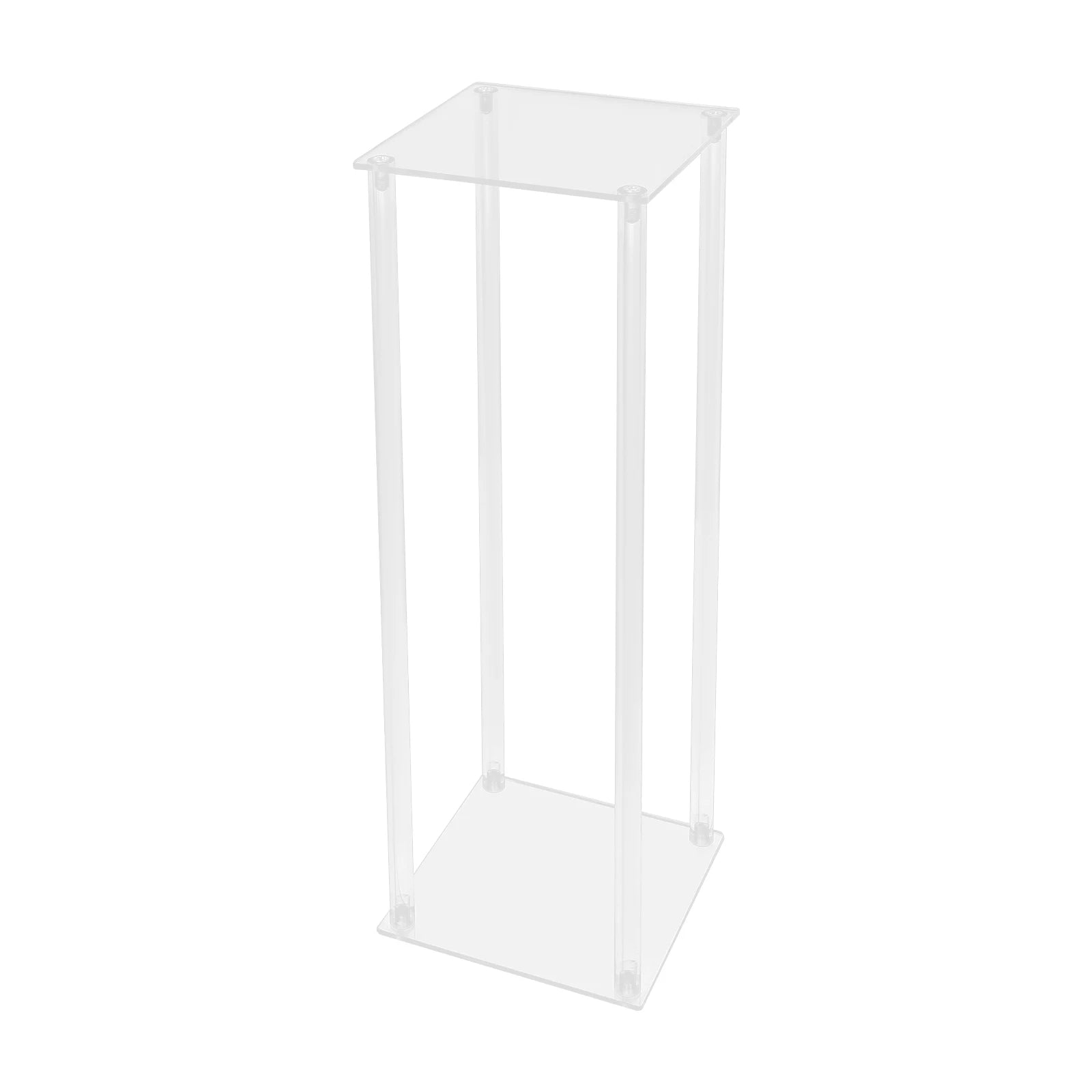 10Pcs Clear Acrylic Flower Stands Rectangular Flower Display Stand Acrylic Wedding Flower Stand 20x20x60cm