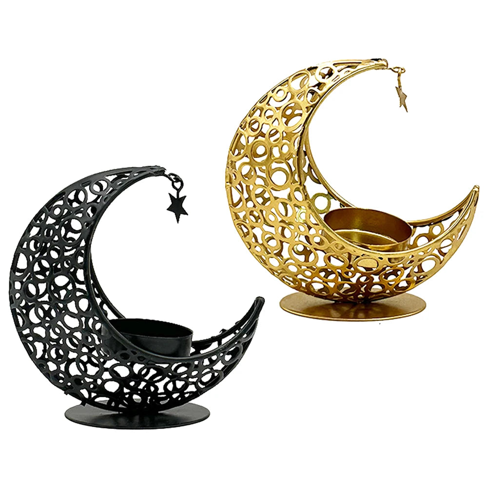 Eid Mubarak Candle Holder Ramadan Tea Light Holder Home Islamic Muslim Party Decor Ramadan Candle Stand Eid Mubarak Table Decor