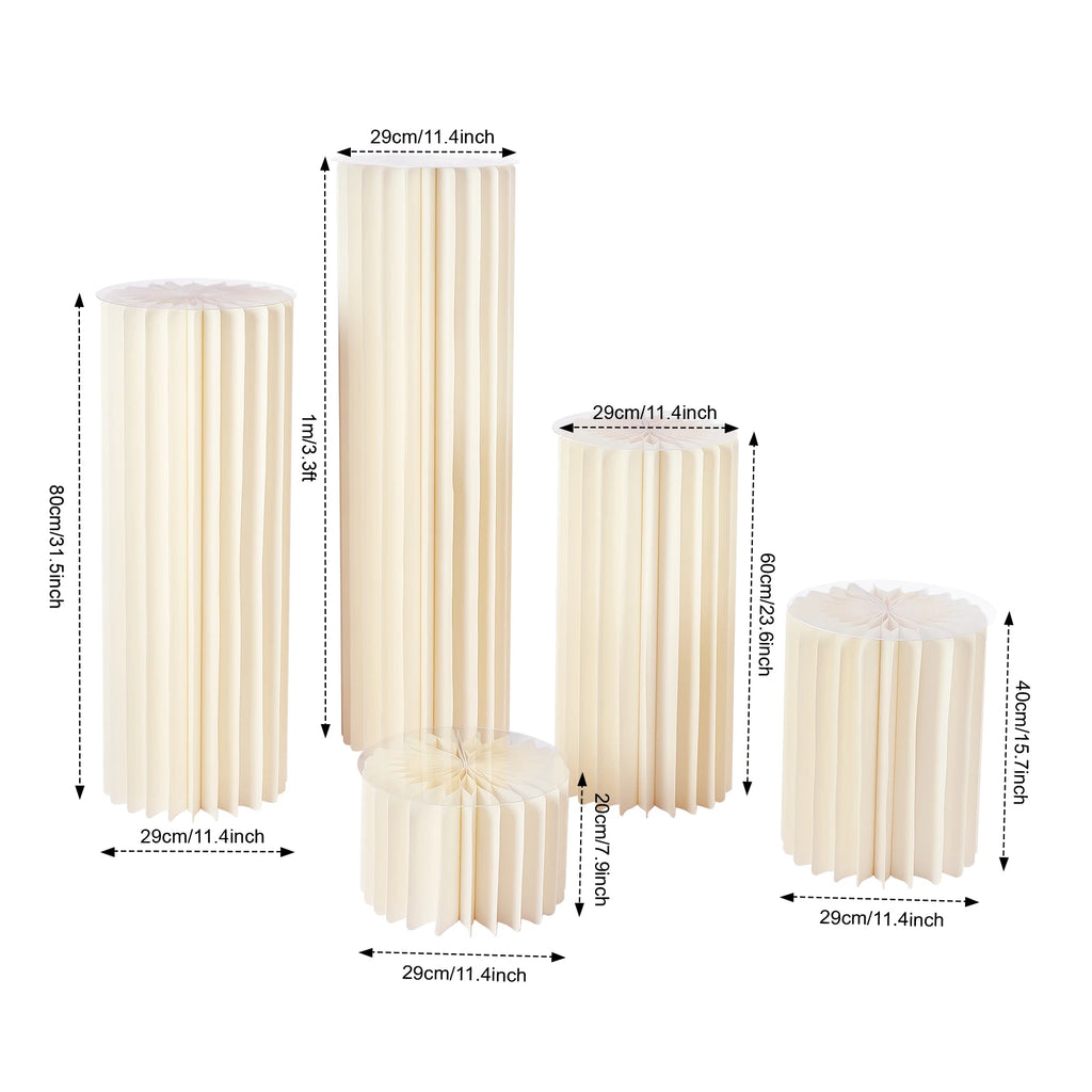 3/5Pcs Wedding Centerpieces Cardboard Vases, Flower Vase Flowers Stand for Party Tables Decorations