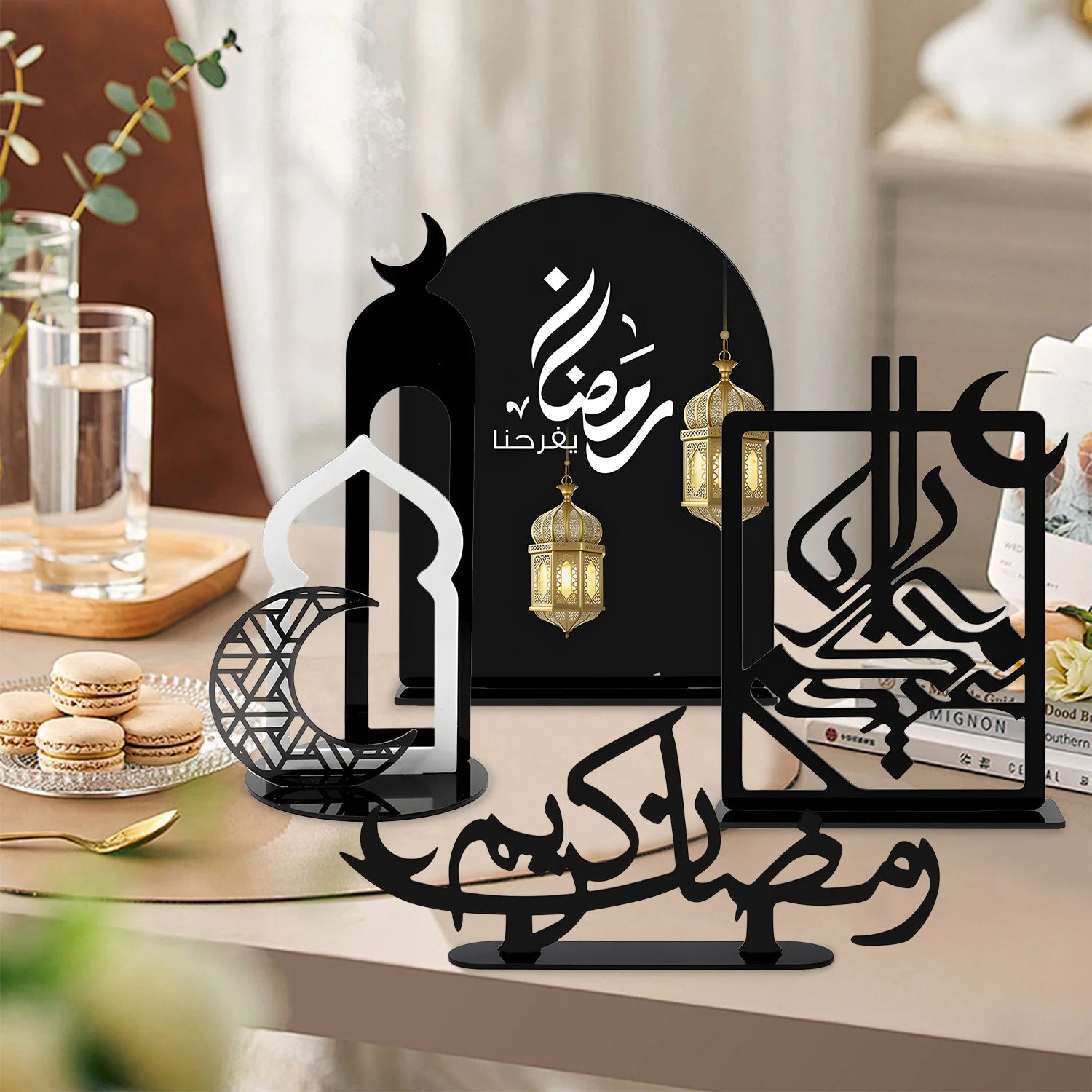 Eid al-Fitr Acrylic Ornament Eid Mubarak Home party Decoration Islamic Muslim Party Supplies Hollow out fasting decor gift 2026