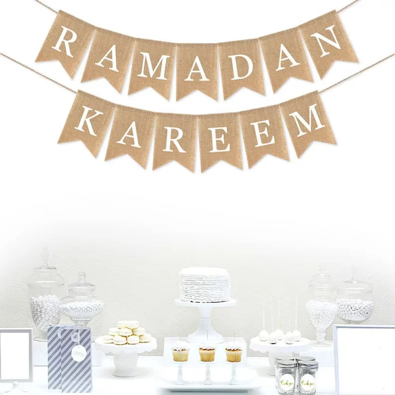 Make Your Mantle or Fireplace Stand Out with This 2 Pack Ramadan Kareem Banner Ramadan Party Decor Supplies 2025