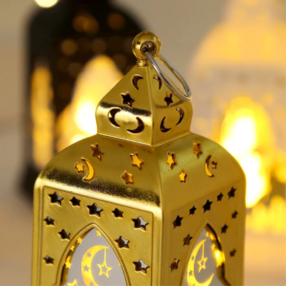 Ramadan Decoration Moon Star LED Lantern Light EID Mubarak Decorations for Home Islamic Muslim Festival Party 2026 Eid Supplies
