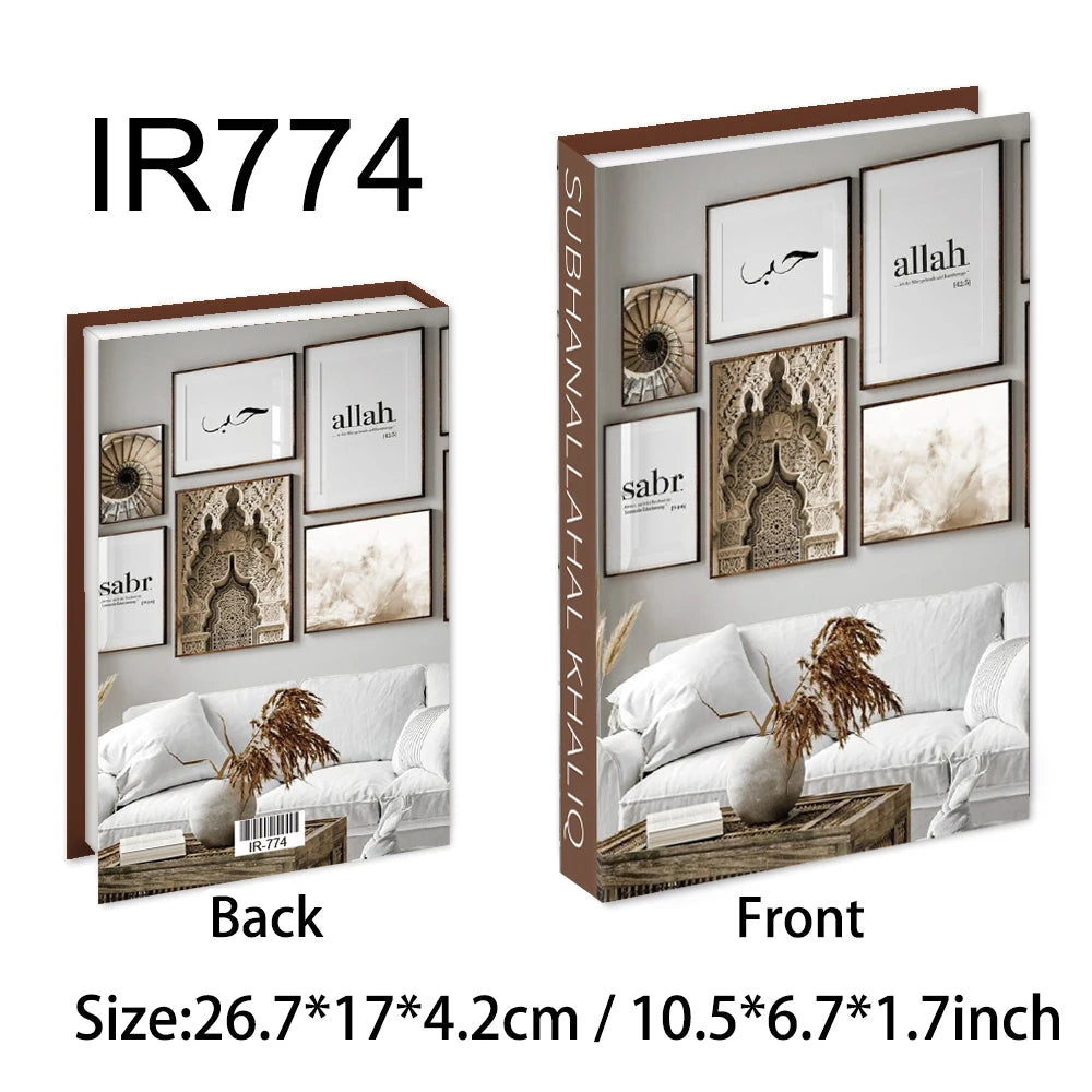 Islamic Luxury Fake Books Decorative Storage Box for Home