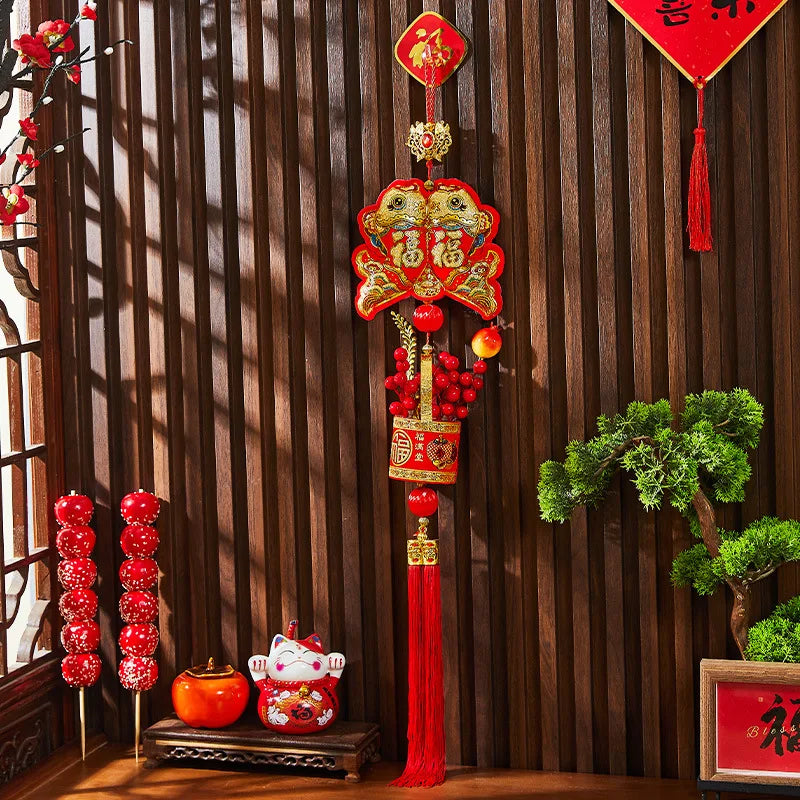 Chinese New Year 2025 Decorations Chinese Spring Festival Hanging Pendant Door Wall Ornament Traditional Chinese Room Decoration