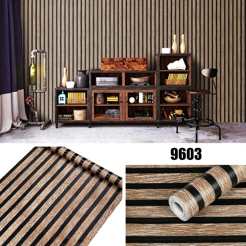 Grid Stripes Peel and Stick Wallpaper Self Adhesive Wall Stickers Wallpapers Home Decor PVC Room Decoration 45cm Sticker