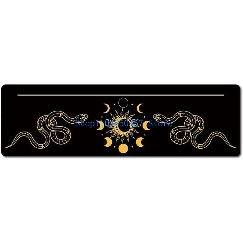Tarot Cards Stand Wood Holder Moon Phases Altar Base Moon Shape and Rectangle Cards Holder for Witch Divinations Tools