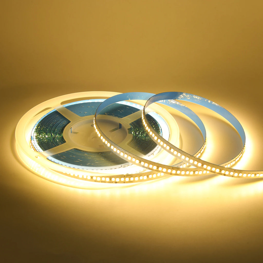 110V 220V LED Strip 2835 240LEDs/M Flexible 10CM Cuttable 5m 10m 15m 20m Soft Light Bar IP44 Waterproof Adhesive Tape Lamp