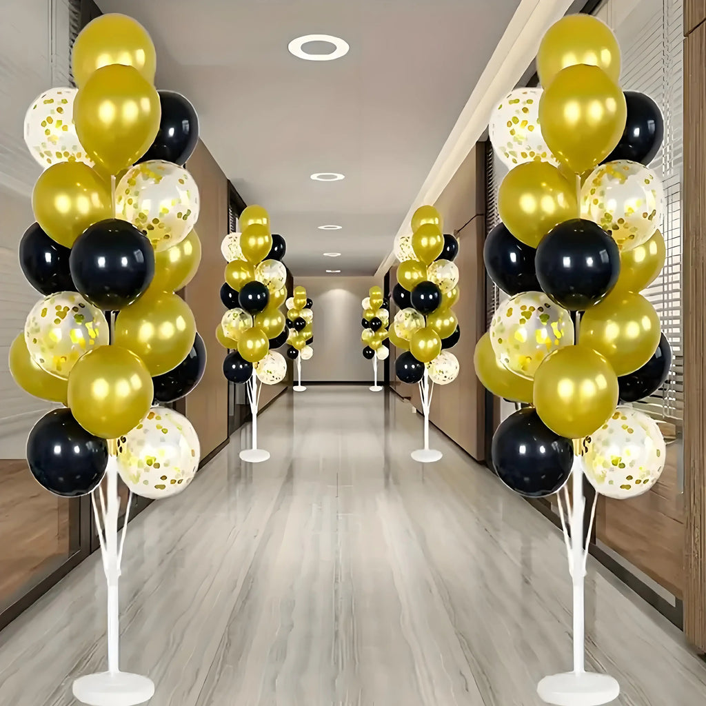 Runto 2 sets Balloon Stand with Base, Balloon Column Stand for Wedding Christmas New Year Birthday Graduation Party Decor