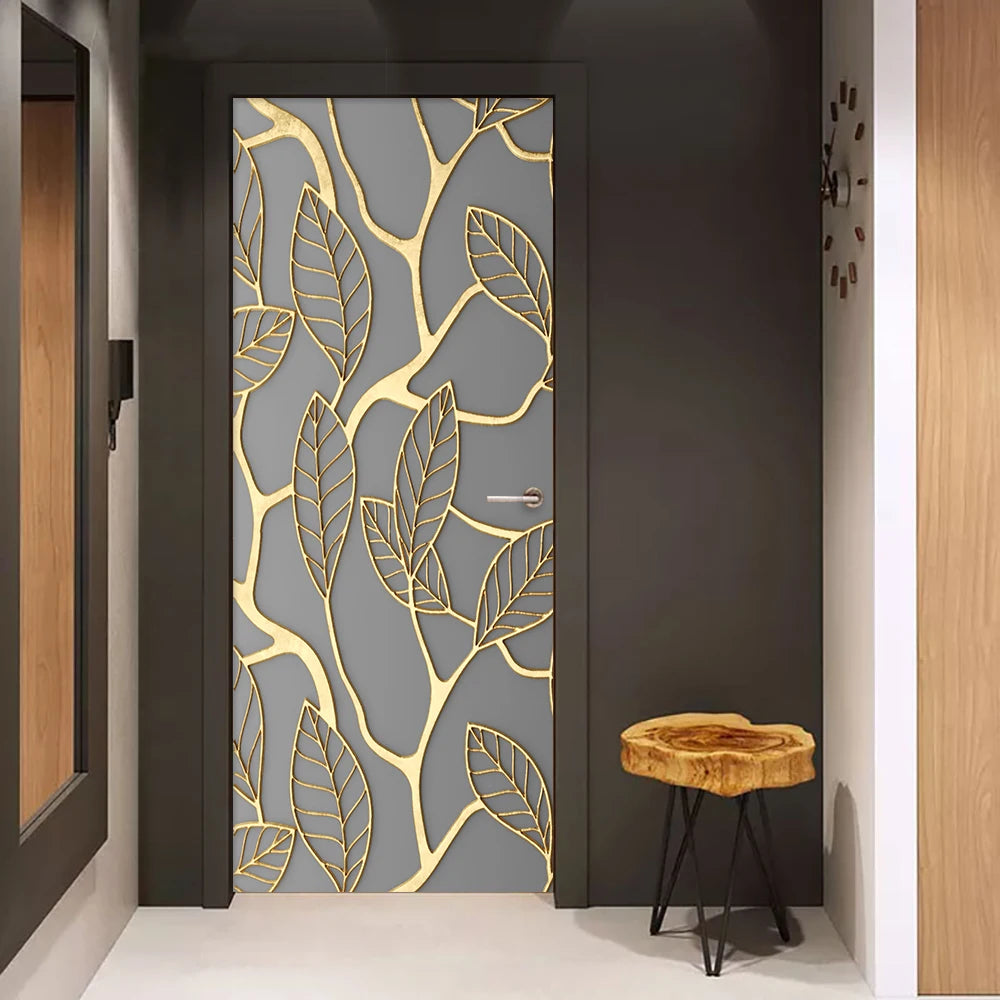 Medieval Stone Hutongs DIY Door Wall Sticker Home Decor Living Room Children Room Bedroom Art Mural Self-adhesive PVC Wallpaper