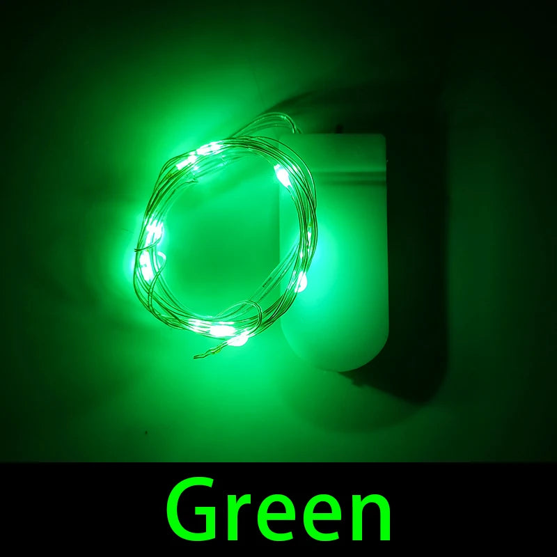 Waterproof Fairy Light CR2032 Battery Powered LED Mini Christmas Light Copper Wire String Light For Wedding Xmas Garland Party