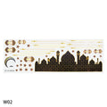 Eid Mubarak Window Sticker 2025 Ramadan Kareem Wall Sticker Muslim Islamic Festival Party Decoration Supplie Electrostatic Decal