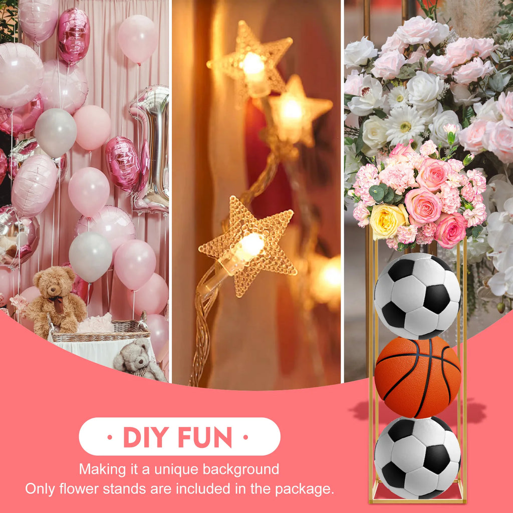 10PCS Flower Stand 80cm/31.49inch Metal Wedding Column Stand Road Floor Vases for Party Birthday Events Home Decor