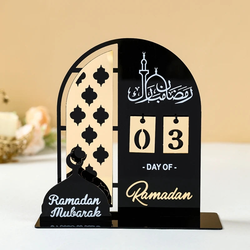 Ramadan Countdown Calendar Eid Mubarak Ornament Ramadan Decoration For Home 2025 Eid Aid Al-Adha Islam Muslim Party Supplies