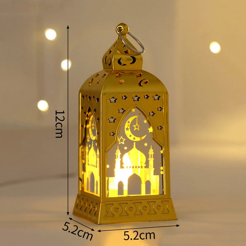 Electronic Ramadan Candle Lantern 2026 Muslim Ramadan Lantern Table Decorations Eid Mubarak Desk Accessories Ramadan Party Gifts