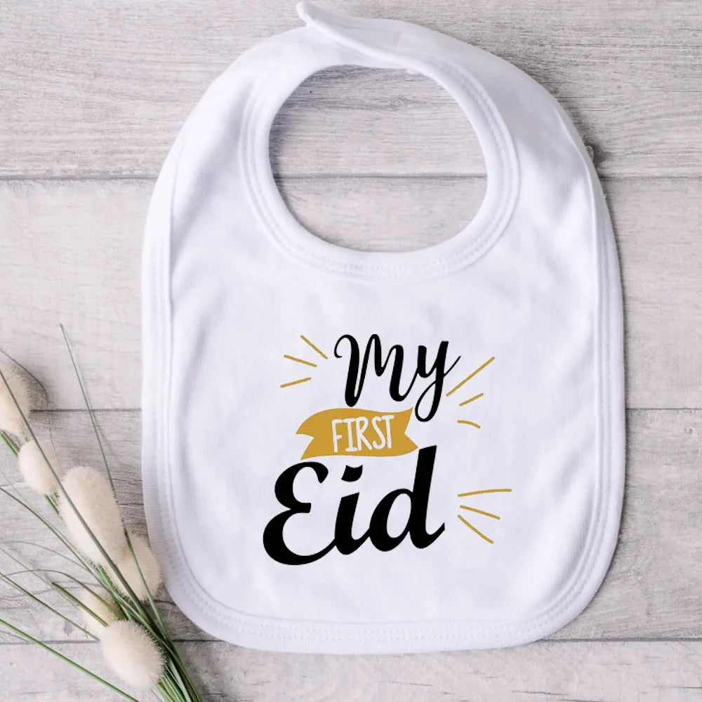 My First Eid Baby Bib Islamic Iftar Party Newborn Gift Accessories Ramadan Decorations 2026 Muslim Supplies New Parents Gift