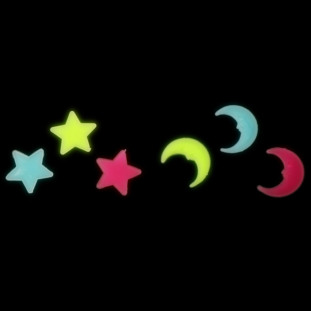 100pcs Stickers Moons Night Art Plastic Removable Bedroom Ceiling Space DIY Star Decal Stars Decor Fluorescent