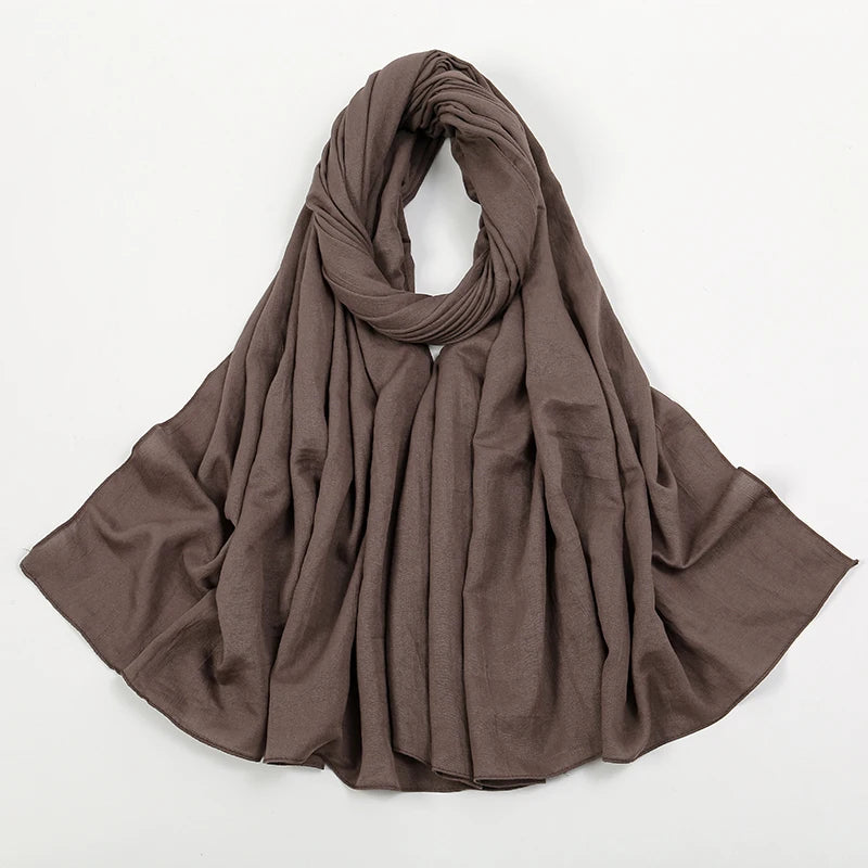 Fashion Muslim Crinkle Hijab Scarf For Women Musulman Soft Cotton Headscarf Islamic Hijab Long Shawls And Wraps Turban 180*90cm