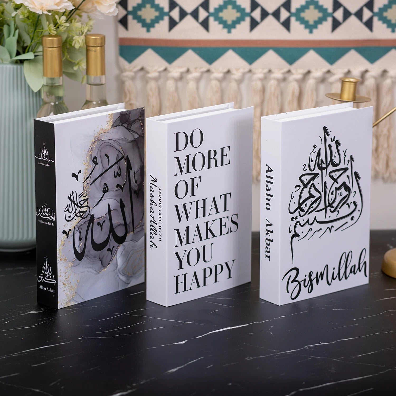 Islamic Luxury Fake Books Decorative Storage Box for Home