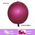 20/10Pcs Hanging 4D Round Foil Balloons 22in Dark Green 4D Round Balloon for Wedding Birthday Xmas Party Helium Air Globos Decor