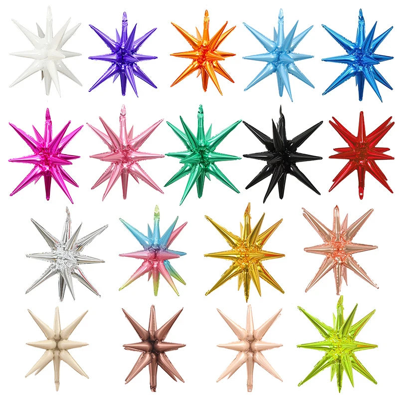 2/5pcs 22inch 4D Conjoined Explosive Star Balloon Birthday Party Wedding Supplies Aluminum Foil Water Droplet Ballon Decoration