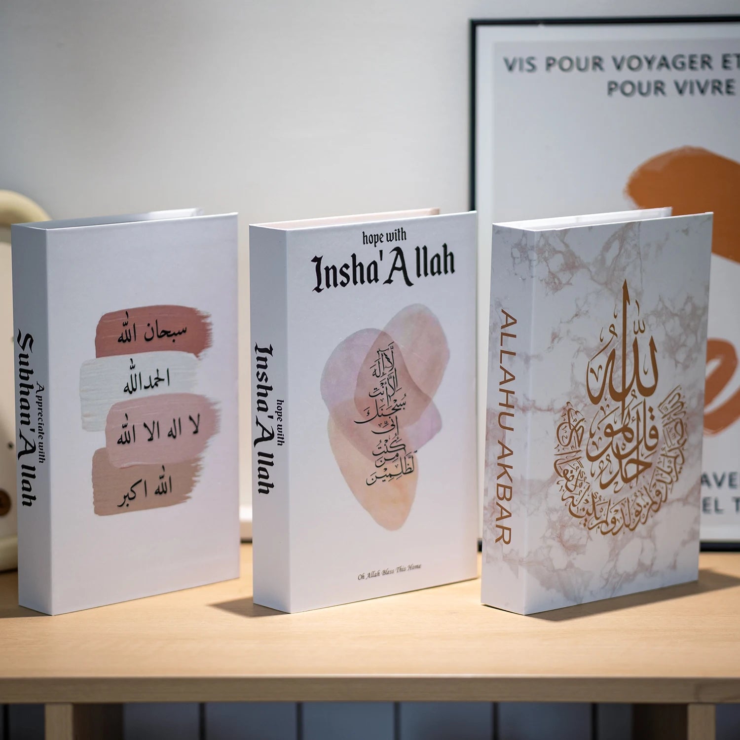 Islamic Luxury Fake Books Decorative Storage Box for Home