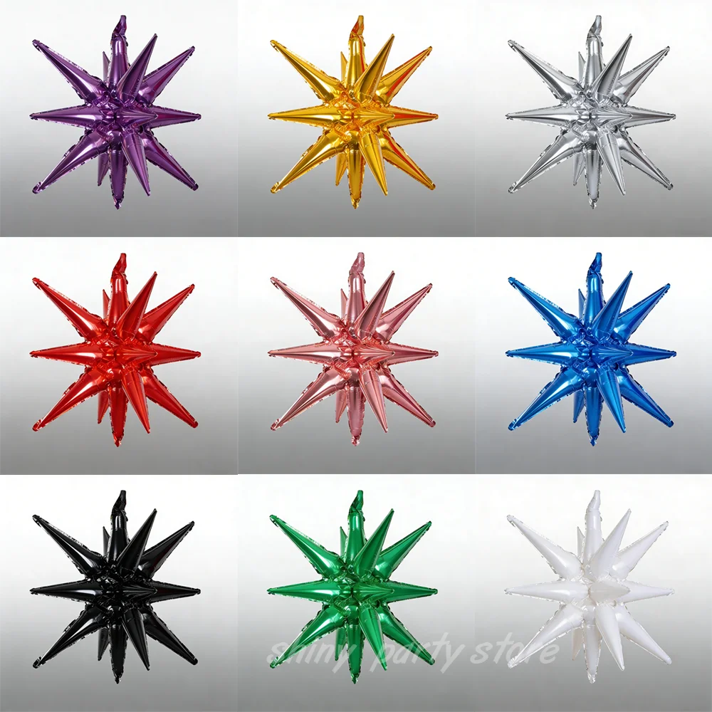2/5pcs Starbust Balloons Gold Silver Red White Explosion Star Foil Baloon 22inch Ballon for Birthday Wedding Party Decoration