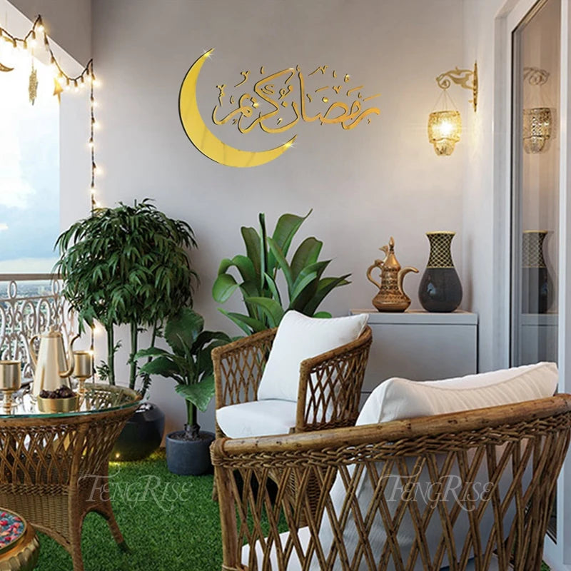 Eid Mubarak 2024 Window Stickers Ramadan Decorations for Home Islamic Ramadan Kareem Muslim Party Decor Eid Mubarak Gift Al Adha
