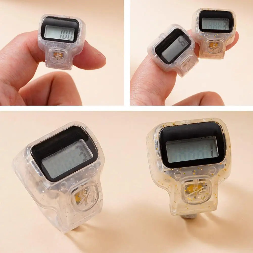 Finger Counter W/ Islamic Tasbih Digital LED Electronic Handheld Tally Counter, Finger Counter Resettable Clicker, Battery Included