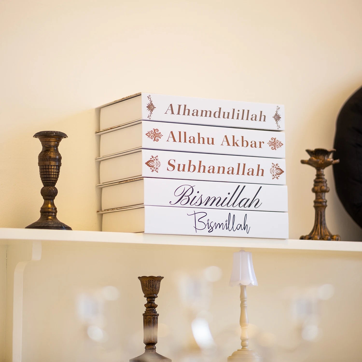 Islamic Luxury Fake Books Decorative Storage Box for Home