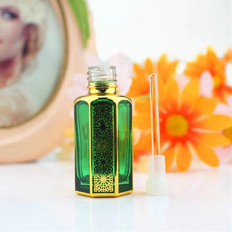 20pcs/lot 3ml 6ml 12ml Glass Perfume Bottle with Stick Colorful Essential Oil Container Bottles Empty Refillable