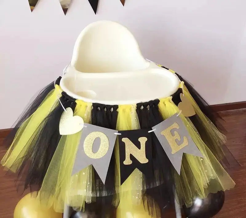 Tutu Chair Skirt Mesh Chair Skirt Children's Table Chair Skirt Party Decorative Chair Skirt Baby Birthday Party Decoration