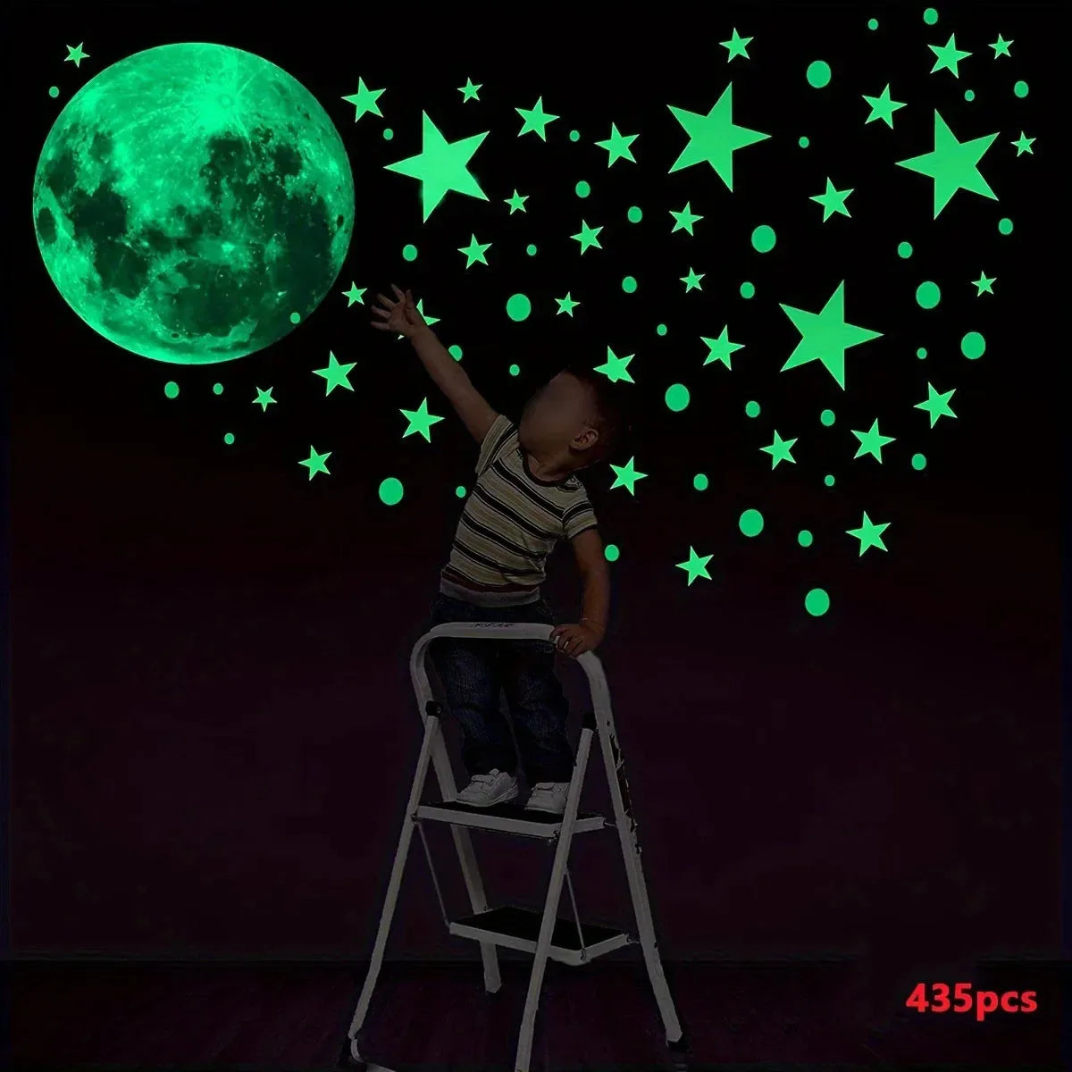 Luminous Moon Stars Wall Stickers for Kids room Bedroom Decor Glow in the dark Earth Wall Decals Noctilucent Stickers Home Decor